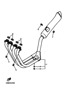 FZR400 FZR400U Выхлоп