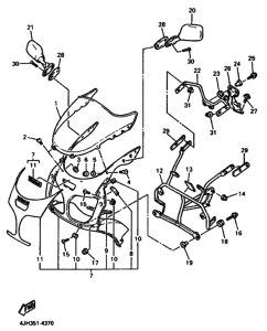 YZF600R YZF600RH Cowling comp