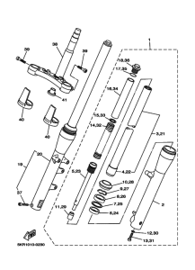 XVS250 フロントフオ-ク