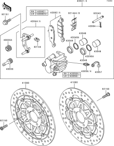 ZR750 Передний тормоз