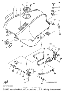 FJ1200WC Топливный бак