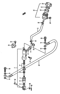 RM125 Задний тормозной цилиндр