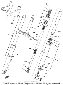 XS500D Передняя вилка