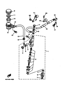 WR250Z Задний торм цилиндр