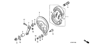 CBF150 Задний тормоз
