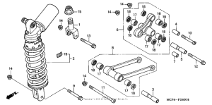 RVT1000R Rear shock absorber ('00-'01)