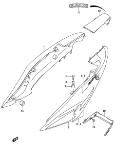 GS500 Обтекатель задний