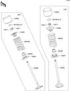 ZX636 Клапана