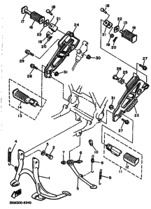 FJ600 FJ600A Support & repose pied