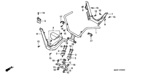 CN250 Handle pipe / top bridge