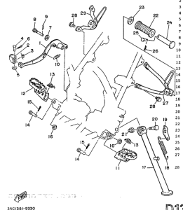 DT125 Stand. footrest