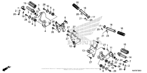 CTX700N DCT Подножки