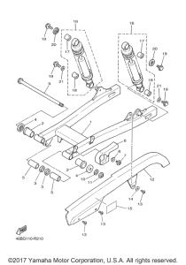 XV250 Задний рычаг подвески