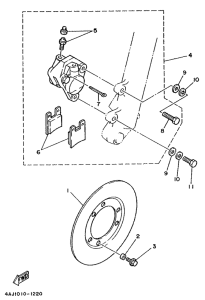 TY250R Front brake. caliper