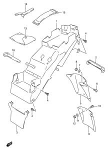 GSF1200S (ABS) Заднее крыло