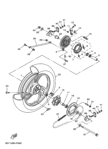 YBR250 Переднее колесо
