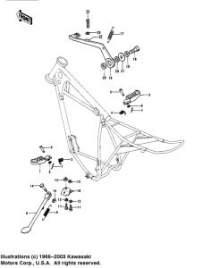 KX400 Footrests / stand / brake pedal