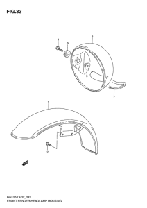 GN125 Front fender - headlamp housing