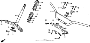 XR80R Handlebar + steering stem