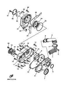 XP500 XP500Y Crankcase cover ass`y  (v