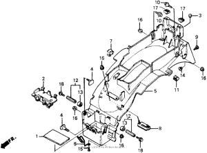 CB1000F Задний бампер