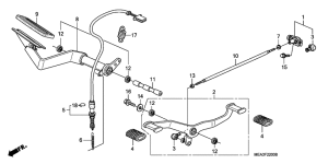 VTX1300S Brake pedal assy