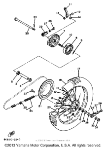 YZ100J Переднее колесо