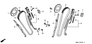 VT750C2 Цепь грм / натяжное устройство