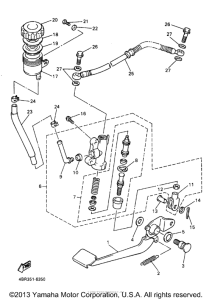 XJ600SJC Задний торм цилиндр