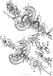CB200 Cb front wheel + rear wheel