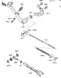 KX500 Педаль тормоза