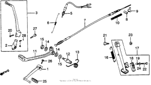 XL500S Kick starter arm + shift pedals + brake pedals