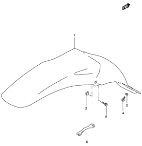 RM125 Заднее крыло