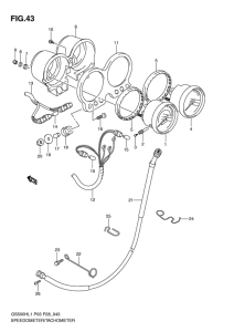 GS500 Спидометр-тахометр