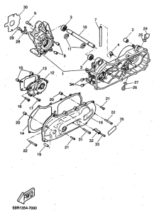 YQ50 Картер двигателя