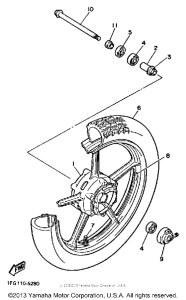 XJ700XSC Переднее колесо