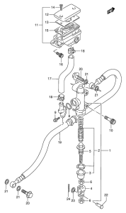 GSF250 Задний тормозной цилиндр
