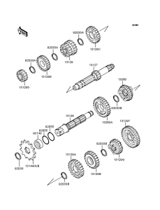 KX125 Трансмиссия
