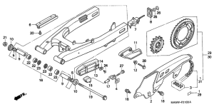 XL600V Swingarm / chain case