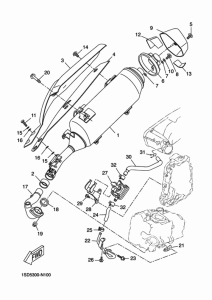 YP400RA Выхлопная система