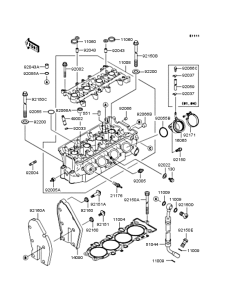 ZX636 Головка цилиндров