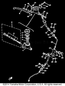 XS650B Front master cylinder brake hose