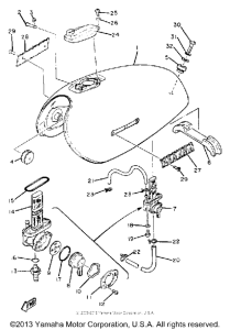 XS400SG Топливный бак