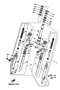 YW100T Передняя вилка