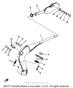 YZ100E Выхлопная система