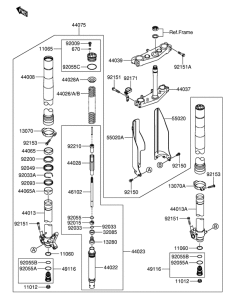 RM-Z250 Вилка передней оси