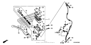 VT1300CS Front brake master cylinder (vt1300cs)