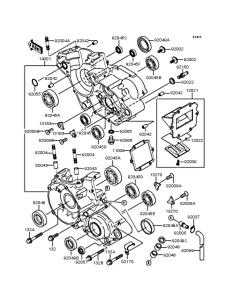 KX125 Картер двигателя