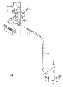 RM125 Передний тормозной цилиндр