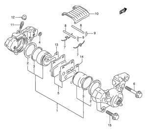 GSX750 Задний суппорт